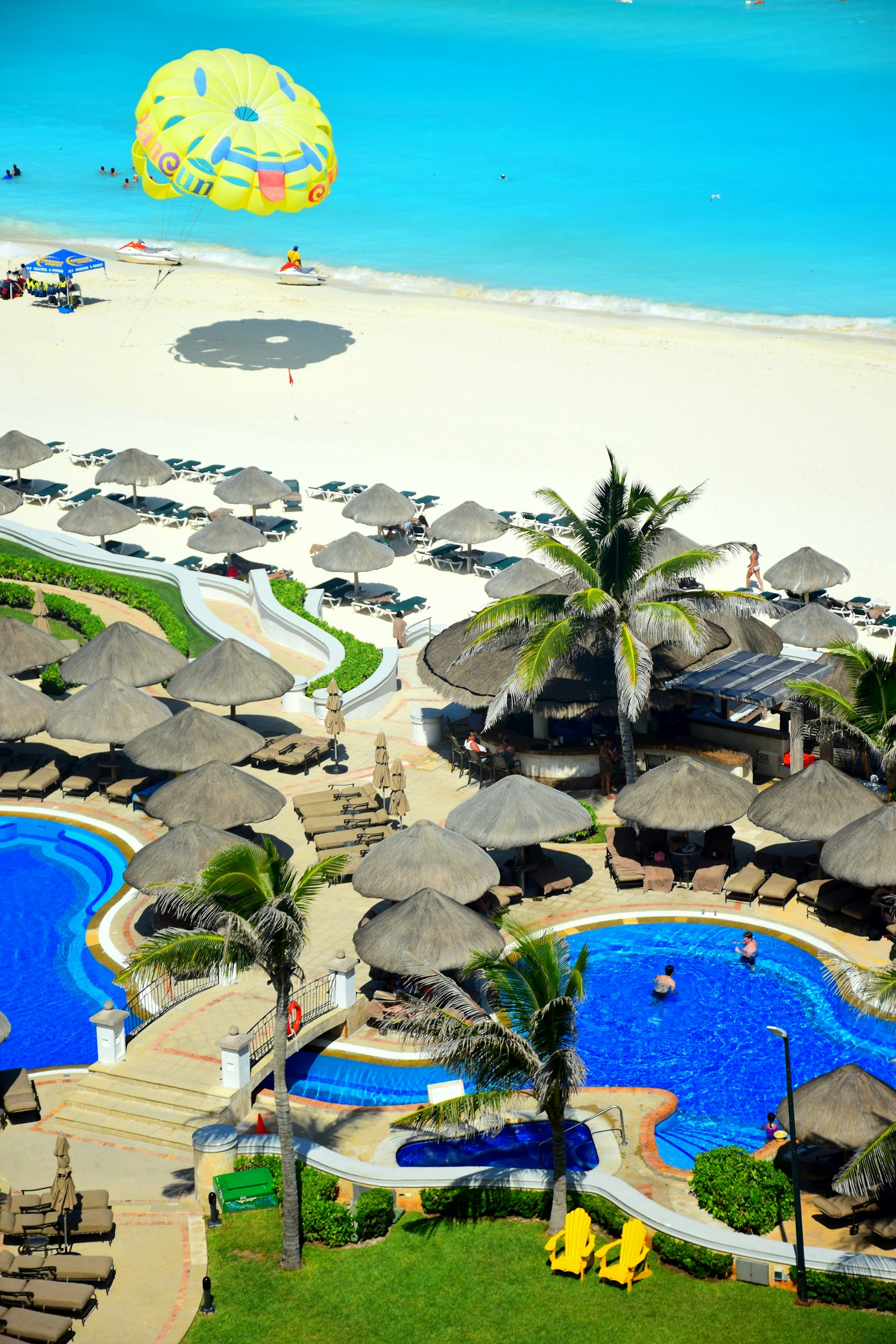 Grand Fiesta Americana Coral Beach Cancun pool and Hotel Zone resort view