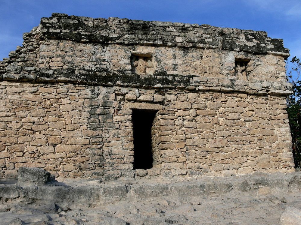 The small temple on the summit of Nohoch Mul, Cobá